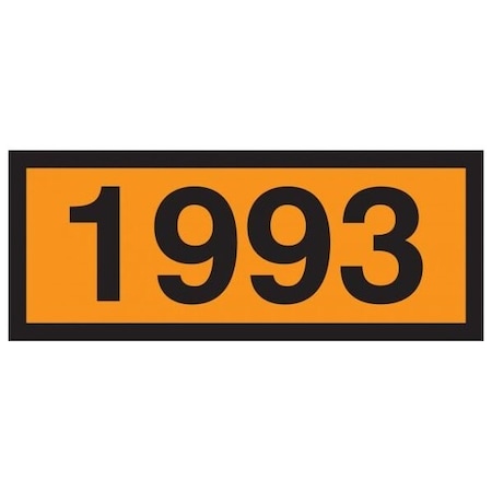 Accuform ORANGE 4DIGIT PANEL 1993 FLAMMABLE MPR615CT MPR615CT